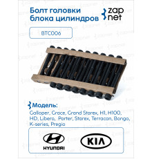 Hyundai  KIA BTC006 Болт головки блока цилиндров