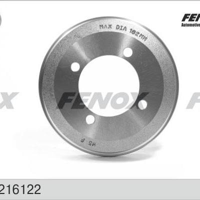 Fenox TO216122 Барабан тормозной | зад прав/лев |