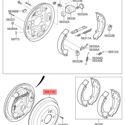 Hyundai/Kia 584110U000 Барабан тормозной