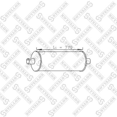 Stellox 82-03061-SX Глушитель задний L=750 Iveco