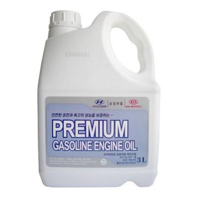Hyundai/Kia 0510000321 Моторное масло hyundai premium gasoline sae 5w-20 sl/gf-3 (3л)