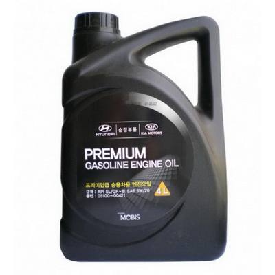 Hyundai/Kia 05100-00421 5W-20 Premium Gasoline API SL, ILSAC GF-3, 4л (полусинт. мотор. масло)