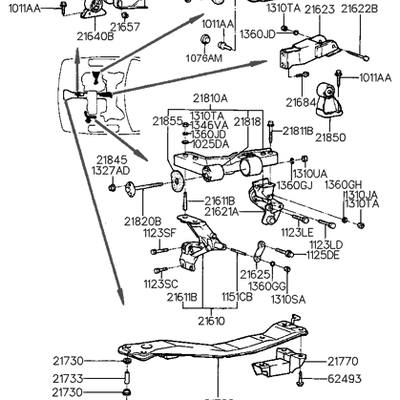 Hyundai/Kia 2187533080 Прокладка подушки двигателя
