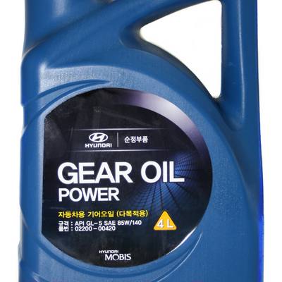 Hyundai/Kia 02200-00420 85W-140 Gear Oil Power API GL-5, 1л (мин. транс. масло)