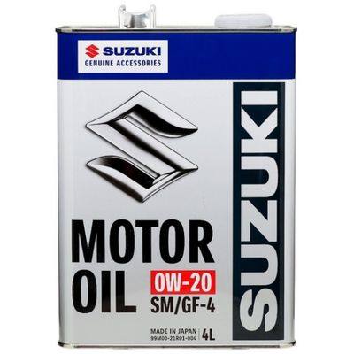Suzuki 99M0021R01004 Масло моторное синтетическое Motor Oil SM 0W-20, 4л