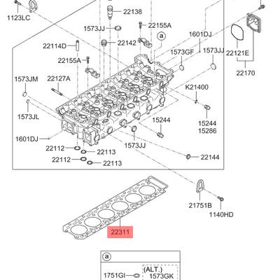 Hyundai/Kia 2231152000 Прокладка головки блока