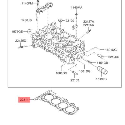 Hyundai/Kia 2231103211 Прокладка ГБЦ