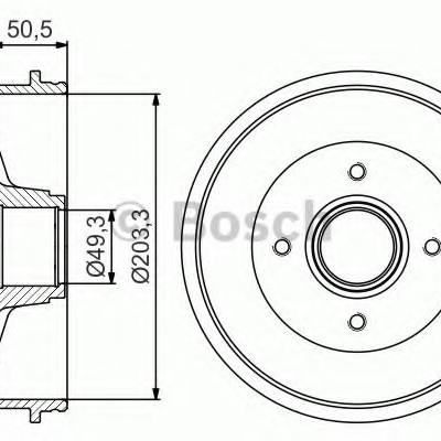 Bosch 0 986 477 196 Барабан тормозной