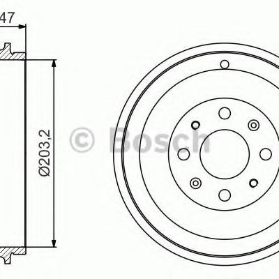 Bosch 0 986 477 207 Тормозной барабан