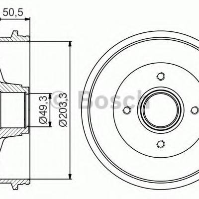 Bosch 0 986 477 210 Тормозной барабан