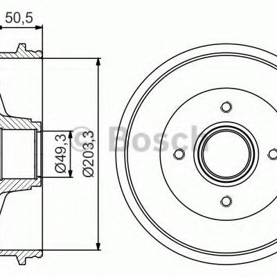 Bosch 0 986 477 211 Тормозной барабан