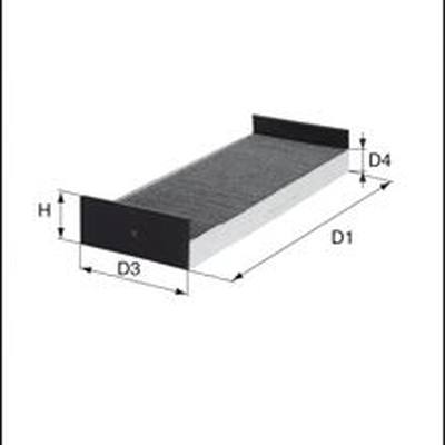 MECAFILTER ELR7522 Фильтр салона HCV