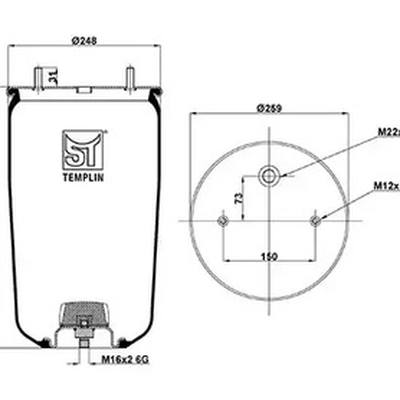 TEMPLIN 04.060.6206.021 Кожух пневматической рессоры