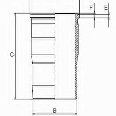 Goetze 14-451190-00 Гильза VOLVO D=131mm