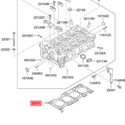 Hyundai/Kia 223112C200 Прокладка, головка цилиндра