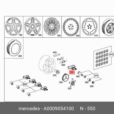 Mercedes A0009054100 Датчик давления воздуха в колесе AMG GT 14-19/C-Class 14-19/CLA-Class 14-19/CLS-Class 12-17
