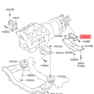 Hyundai/Kia 218322M050 Опора КПП, Genesis Coupe