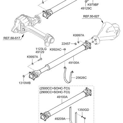 Hyundai/Kia 491004E570 Карданный вал