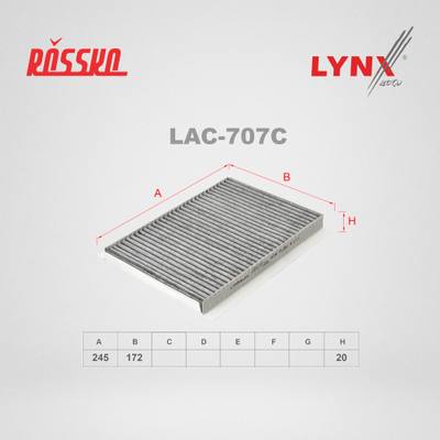 LYNXauto LAC-707C Фильтр салона угольный