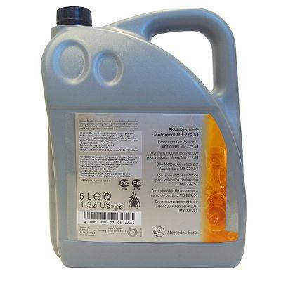 Mercedes A 000 989 970 1AA A4 Масло моторное синтетическое PKW Motorenol 5W-30, 5л