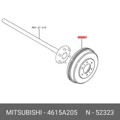 Mitsubishi 4615A205 Тормозной барабан