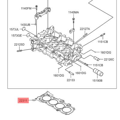 Hyundai/Kia 2231103445 Прокладка головки блока цилиндров