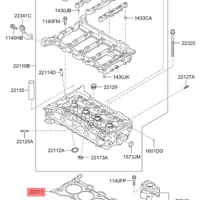 Hyundai/Kia 223112E080 Прокладка ГБЦ