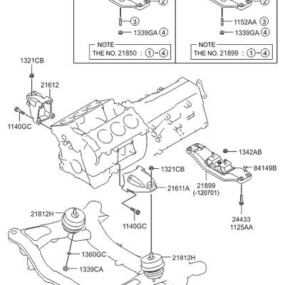 Hyundai/Kia 218322M205 Опора акпп r17 .