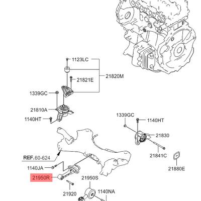 Hyundai/Kia 219502P950 Опора КПП