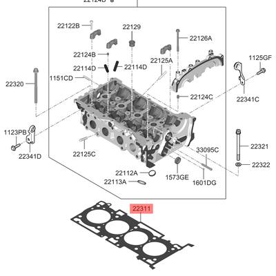 Hyundai/Kia 223112GTB0 Прокладка ГБЦ