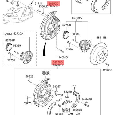Hyundai/Kia 582501M300 Тормозной барабан