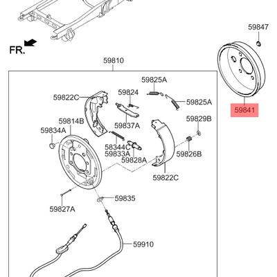 Hyundai/Kia 598415H001 ТОРМОЗНОЙ БАРАБАН