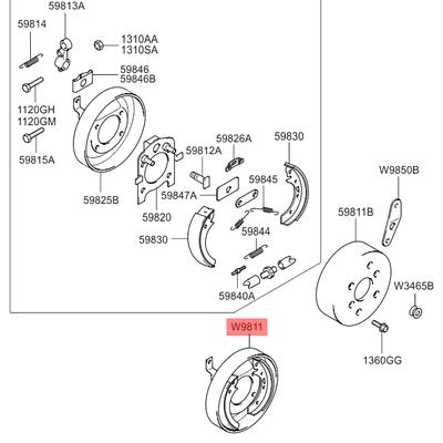 Hyundai/Kia QW598116A340 Тормозной барабан