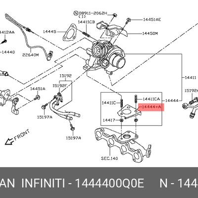 Nissan 14444-00Q0E Прокладка