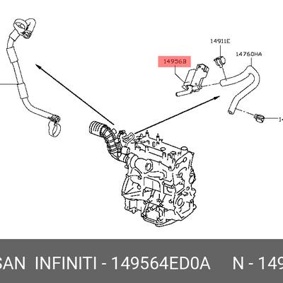 Nissan 14956-4ED0A Клапан электромагнит