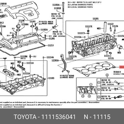 Toyota 11115-36041 Прокладка ГБЦ