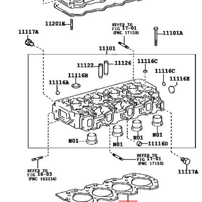 Toyota 11115-58180 Прокладка гбц металлическая