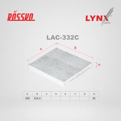 LYNXauto LAC-332C Фильтр салона угольный