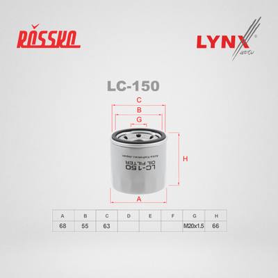 LYNXauto LC-150 Фильтр масляный