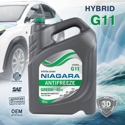 NIAGARA 001001-002012 Антифриз green g11 зелёный -40c - 10 литров