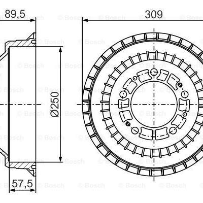 Bosch 0 986 477 271 Тормозный барабан 