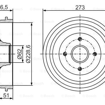 Bosch 0 986 477 282 Тормозный барабан 