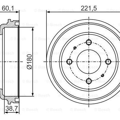 Bosch 0 986 477 284 Тормозный барабан 