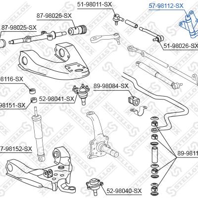 Stellox 57-98112-SX Рычаг | перед |