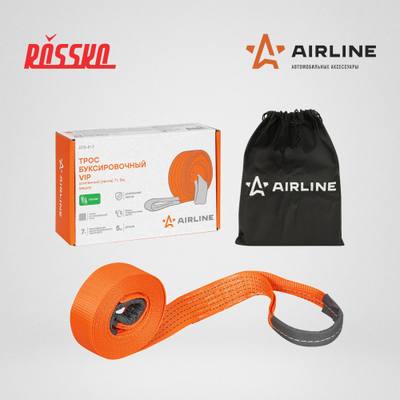 TOP AUTO 58642 Трос буксир. (7 т) лента 2 крюка /4 м/ БУКСИР