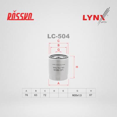 LYNXauto LC-504 Фильтр масляный