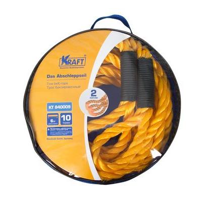 KRAFT KT 840007 Трос буксировочный канатный 5 тонн в сумке 4,5 м (2 мет.кр.,полипропилен)