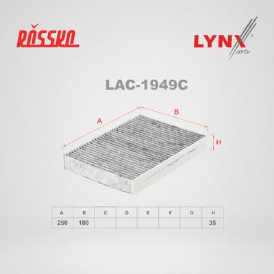 LYNXauto LAC-1949C Фильтр салона угольный