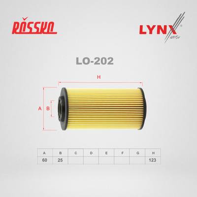 LYNXauto LO-202 Фильтр масляный (картридж)