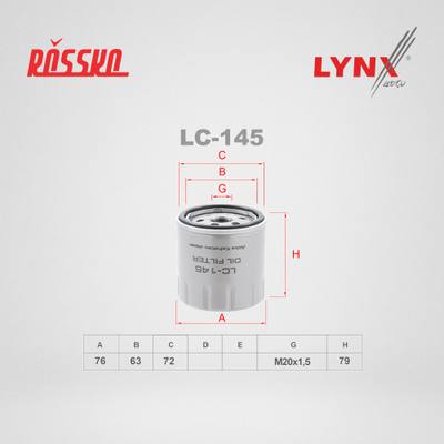 LYNXauto LC-145 Фильтр масляный